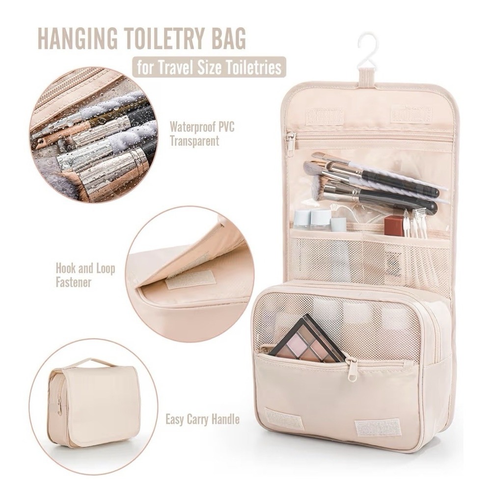 10 Piece Set Packing Cubes for Travel Essentials Suitcase Organizer Bags Cream[K - Picture 4 of 7